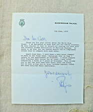 Prince Philip Letter signed 1979  World Ship autograph  Buckingham Palace picture