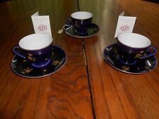 Lomonosov Porcelain 3-Set Tea Cups/Saucers (made in USSR) Andrew  D. Darvas NEW picture