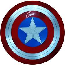 Chris Evans Autographed Captain America Shield Marvel Legends Series - SWAU, JSA picture