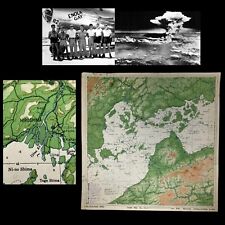 RARE 1945 WWII B-29 Navigators Hiroshima TARGET MAP XXI Bomber Command 20th AF picture