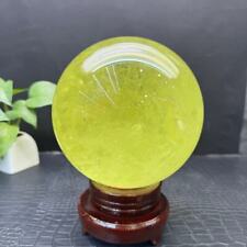 1pc Natural Citrine Ball Sphere Quartz Crystal Mineral Reike Healing 143mm R-1 picture