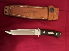 R.W. Loveless Maker Custom 5-1/2” Blade Fighter Knife-Signed Sheath. Rare picture