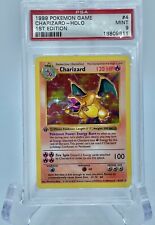 1999 Pokémon Game Trading Card Charizard- Holo 1st Edition #4 Mint 9 picture