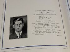 John Fitzgerald Kennedy 1935 Senior High School Yearbook JFK Beautiful  picture