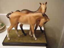 Beautiful Vintage Porcelain Cybis Horse Colts Darby and Joan w/ base - Retired picture