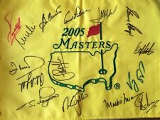 Arnold Palmer And 14 Other Winners signed Masters Flag UACC AFTAL dealer picture