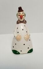 Vintage A.A. Importing Co.  Porcelain Happy Circus Clown Bell with Top Hat picture