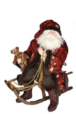 Bethany Lowe Original Christmas Father Christmas On Antique Sled B1217 picture