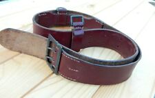 WWII PERIOD VINTAGE GERMAN OFFICER RARE Military RED LEATHER BELT 124 cm / 49 in picture