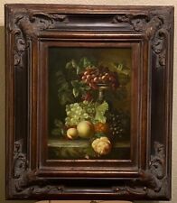 VINTAGE AMAZING ORIGINAL OIL PAINTING FROM THE 1800s on CANVAS-FINE FRAME  picture
