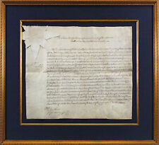 Benjamin Franklin Signed & Framed 13.25x15.25 1787 Land Grant BAS #AB76861 picture
