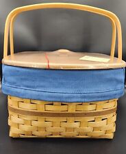 Longaberger 2003 Hostess Two Pie Basket Set~Lid~Liner~Prot. SOLD 30 DAYS ONLY  picture