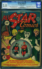 All Star Comics #8 CGC 2.0 DC 1941 1st Wonder Women Golden Age Key N6 121 cm picture