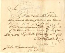 1784 dated Pay Table Document Signed by Oliver Wolcott Jr. and Oliver Ellsworth  picture