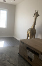 Giant 6 Foot Tall giraffe statue, Vintage Made From Canvas. picture