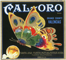 *Original* CAL-ORO Mariposa BUTTERFLY Santa Ana Tustin Orange Label NOT A COPY picture