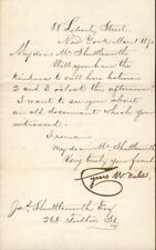 CYRUS W. FIELD - MANUSCRIPT LETTER SIGNED 03/01/1870 picture