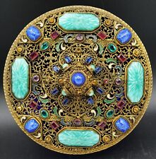 MUSEUM PIECE Austrian Jewelry Box with Bronze Jeweled Lid by Josef Hoffmann 1905 picture