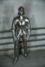 18GA SCA Larp Medieval Full Body Gothic Armor Suit German Sallet Costume Cosplay picture