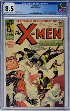 X-Men #1 CGC 8.5 Marvel 1963 Origin 1st Appearance Cyclops Jean Grey Beast Angel picture