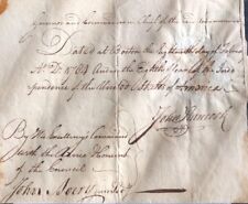 JOHN HANCOCK 2X SIGNED MANUSCRIPT DOCUMENT FEB 18 1784 AUTOGRAPH AUTO PSA/DNA picture