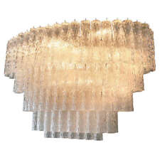 Large 1970s Venini Murano Glass Chandelier with Five Tiers picture