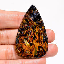 68.00Cts. Natural Chatoynat Pietersite Loose Gemstone Pear Cabochon 51X32X5 MM picture