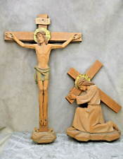 Older Hand Carved Wood Set, 14 Stations of the Cross, 23