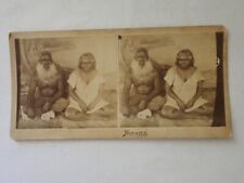 ABORIGINAL MAN & WOMAN REAL PHOTO AUSTRALASIAN STEREO VIEW 1892 EXCELLENT CONDn picture