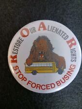 Rare Button From 1974-1976 Anti Forced Busing Group R.O.A.R. Boston MA. picture