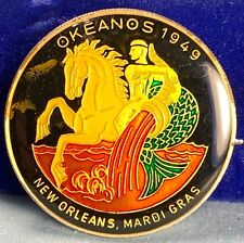 1974 Okeanos - New Orleans Mardi Gras .925 Silver Multi-color Obverse Doubloon picture