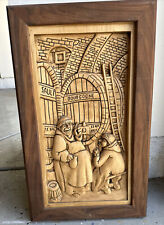 Antique /  Vintage Wood Carved Wine Makers picture