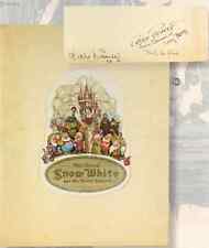 Snow White and the Seven Dwarfs Multi Signed 1937 Premier Program Walt Disney picture