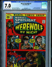 Marvel Spotlight Werewolf by Night 2 CGC 7.0 1st Werewolf Amricons 1972  K35 picture