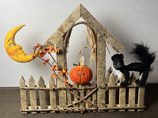 Vintage Halloween Annalee Goblin's Gate Cat Moon Pumpkin 332102 Hard to Find '02 picture