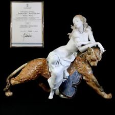 Rare Lladro LARGE Figurine 677/750 Bachante with feline beautiful sorceress picture