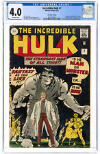 Incredible Hulk #1 CGC 4.0 RARE UK Price Variant 1962 Avengers Q1 421 cm picture