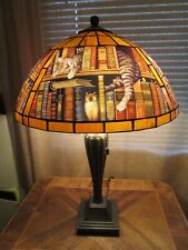 Charles Wysocki Tiffany Style Lamp Frederick the Literate Cat -- Rare picture