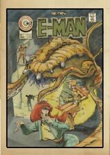 JOE STATON - E-Man #7 lrg painted cover, E-Man, Nova Kane vs alien monster, 1975 picture