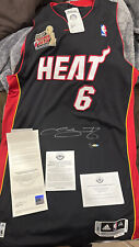 LeBron James Miami Heat Upper Deck UDA Signed Jersey Framed 12 of 12 finals 2012 picture