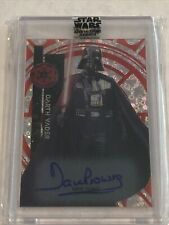 2015 TOPPS STAR WARS HIGH TEK DAVID DAVE PROWSE RED 2/5 DARTH VADER AUTOGRAPH picture