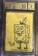 2009 Topps SpongeBob SquarePants Paul Tibbitt Sketch Auto SP BGS 9.5/9 picture