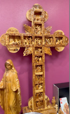 14 Stations of the Cross Intricately Carving into Large Standing Cross picture