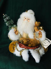 New FOREVER CHRISTMAS Chlesea Fair SANTA LTD ED Puppy Dog Gifts Holiday Display picture