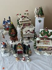 Rudolph the Red-Nosed Reindeer Xmas Village Lot: 9 Houses And 4 Characters picture