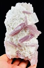 Breathtaking Huge TOPAZ with Unusual Hot Pink Huge LEPIDOLITE Crystals Cluster picture