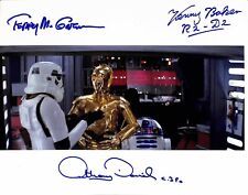 Star Wars Anthony Daniels Kenny Baker Terry McGovern Death Star Signed 8x10 BAS picture