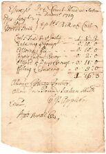 Stephen Sewall - Document Signed - Court Clerk of Salem Witch Trials of 1692 picture