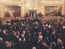 1985 VERY RARE Panoramic color photograph of Reagan inauguration Wash DC Capitol picture