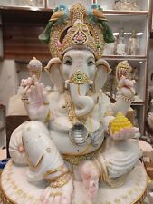 Ganesha God Statue Marble India Hindu Luck Wealth Big Size Huge picture